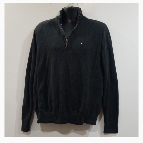 Tommy Hilfiger charcoal gray XL pull over sweater - Picture 2 of 8